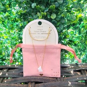 A New Day Gold and White Necklace.